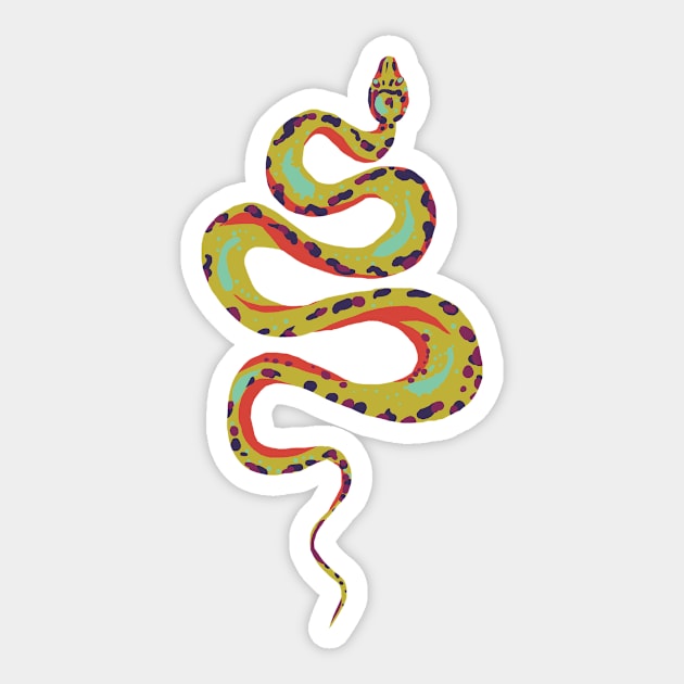 Top Left Corner Snake Sticker by Oreoballpandacat